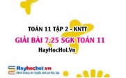 Bài 7.25 SGK Toán 11 Tập 2 Kết nối tri thức